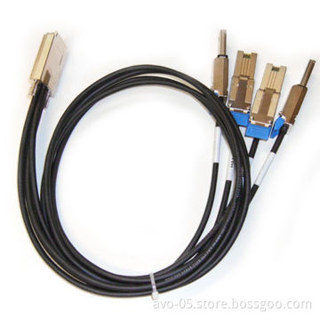 SAS Cable with Mini-SAS SFF-8088 (iSAS) to SFF-8470 Connector
